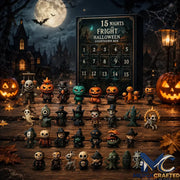 15 Nights of Fright Halloween Countdown Advent Calendar - Spooky Monster Pumpkin Miniatures Set