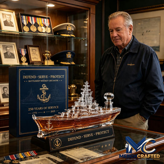 2026 Battleship Whiskey Bottle - Merch Crafted