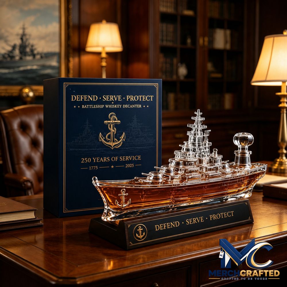2026 Battleship Whiskey Bottle - Merch Crafted