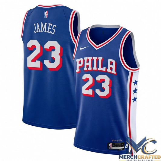 #23 LeBron James Philadelphia 76ers Basketball Jersey