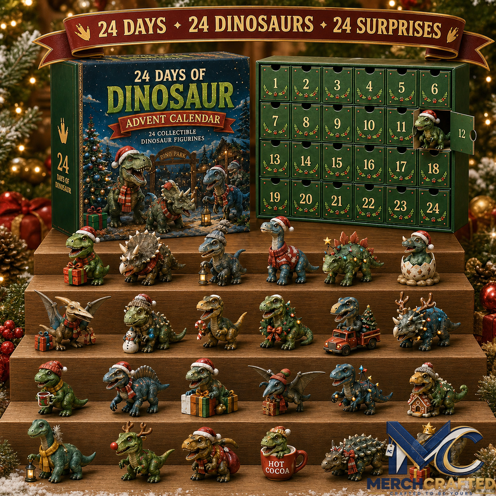 24 Days of Dinosaur Christmas - 24 Collectible Dino Figurines And Holiday Surprises Advent Calendar