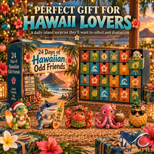 24 Days of Hawaiian Odd Friends Advent Calendar – Collectible Island Mini Figures Countdown for Hawaii Lovers