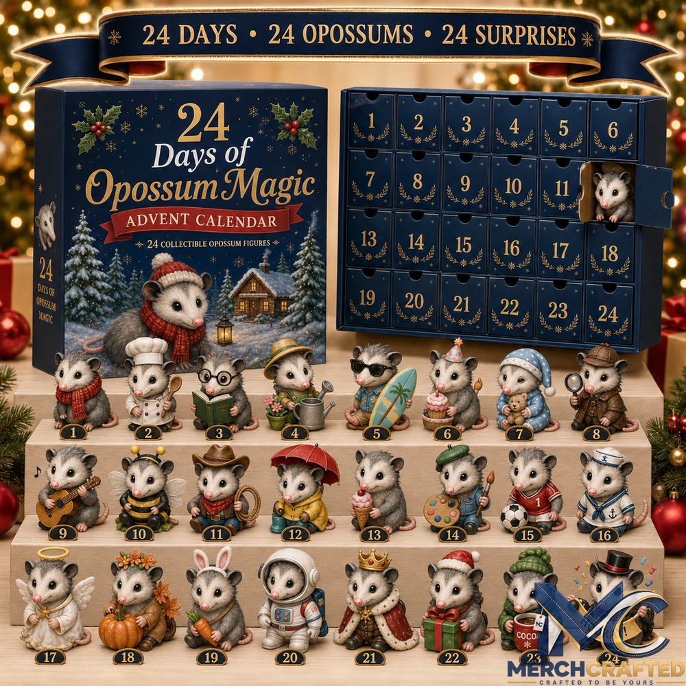 24 Days of Opossum Magic - 24 Collectible Christmas Opossum Surprises Advent Calendar