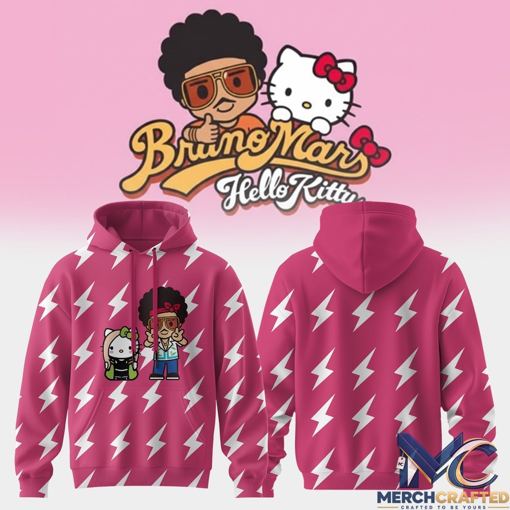 APT Inspired Bruno Mars x Hello Kitty Pullover Hoodie