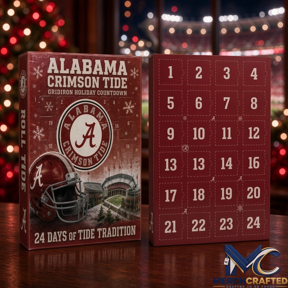 Alabama Crimson Tide Roll Tide Holiday Advent Calendar 2026 – 24 Day Gridiron Countdown