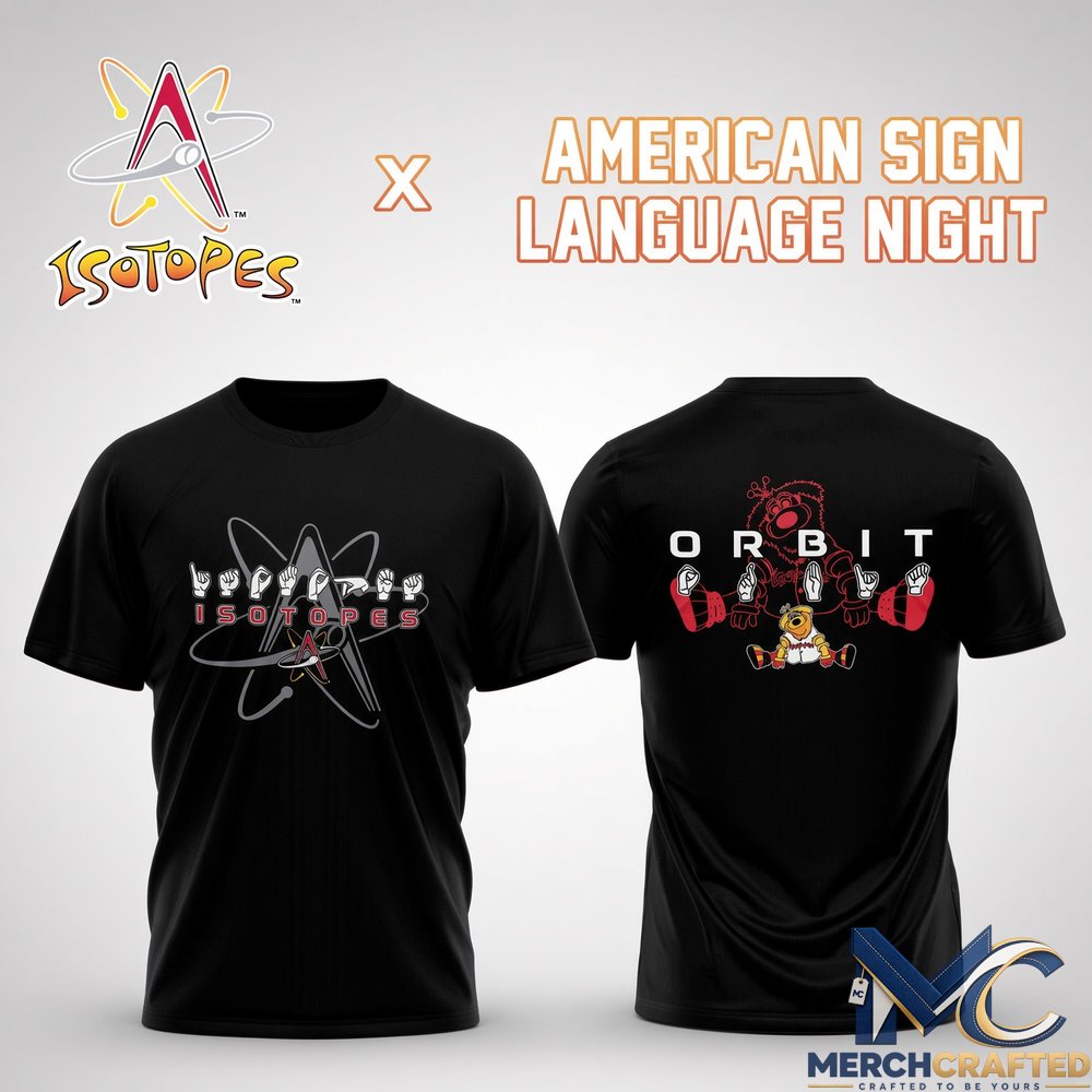 Albuquerque Isotopes American Sign Language Night T-Shirt – Limited Black Tee