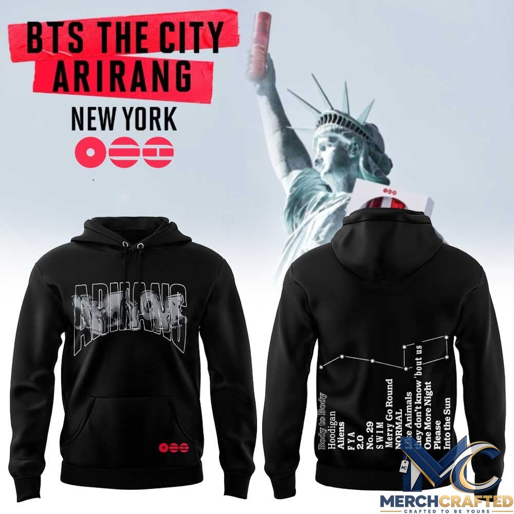BTS WORLD TOUR 'ARIRANG' in New York Hoodie – Merch Crafted