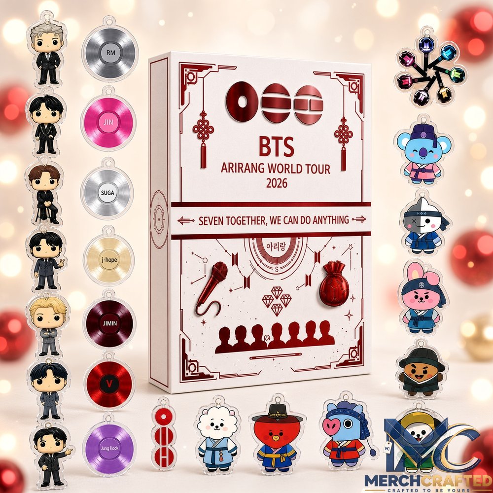 BTS x Arirang World Tour 2026 K-Pop Advent Calendar Seven Together We Can Do Anything Fan Gift