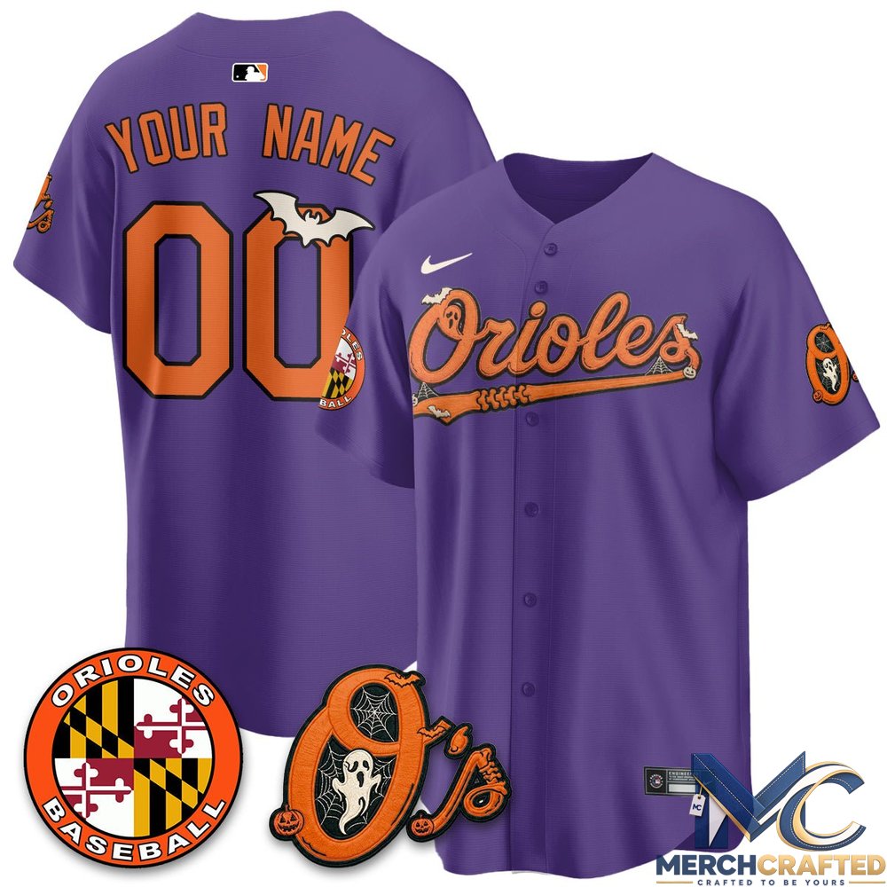 Baltimore Orioles Halloween 2026 Vapor Custom Baseball Jersey