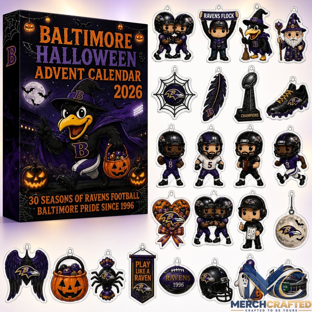 Baltimore Ravens x 30th Anniversary Halloween 2026 Advent Calendar 30 Seasons of Ravens Football Fan Gift