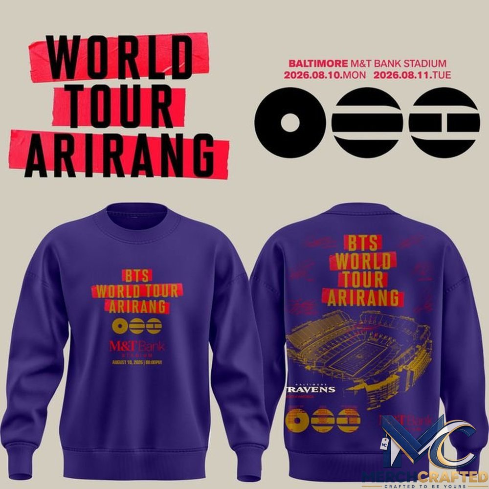 Baltimore Ravens x BTS World Tour 'Arirang' Sweater – Merch Crafted