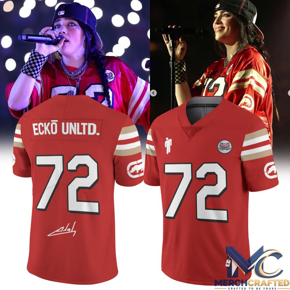 Billie Eilish HIT ME HARD AND SOFT- THE TOUR 2026 Football Jersey