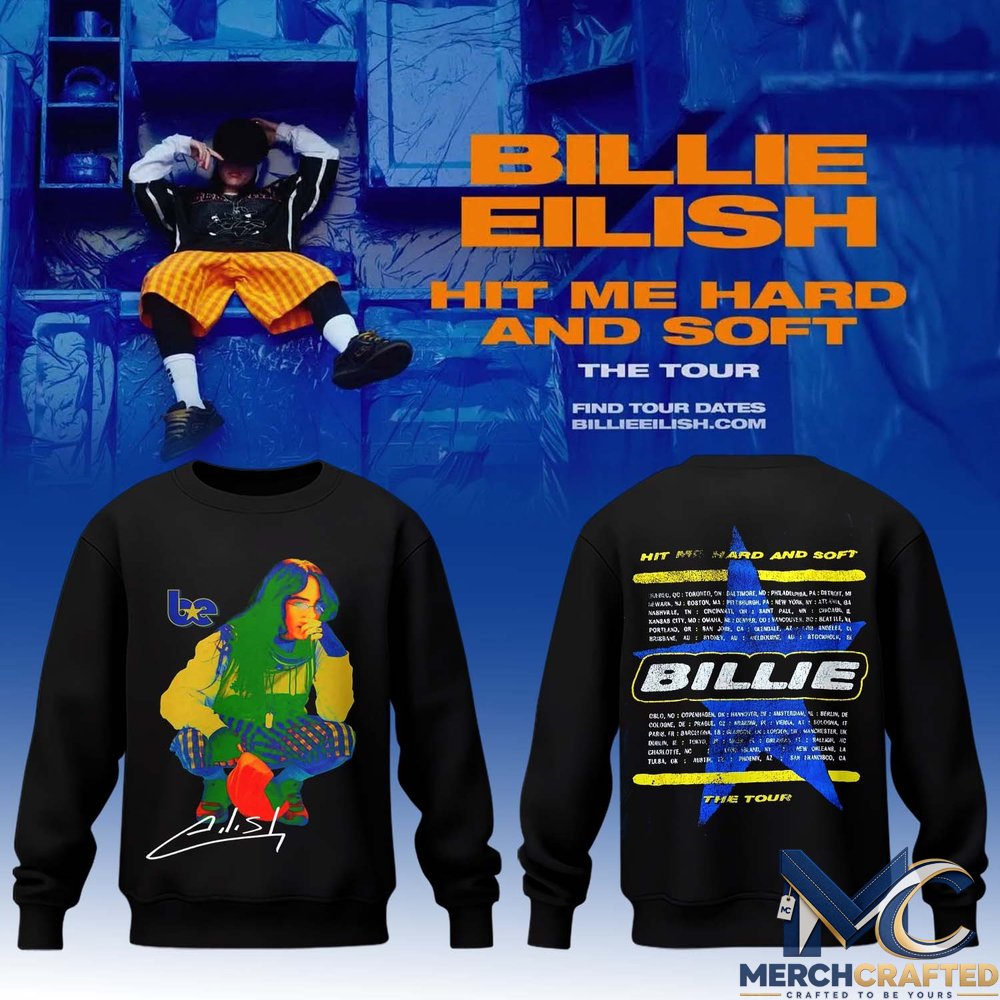 Billie Eilish Hit Me Hard and Soft The Tour 2026 Unisex Crewneck Sweatshirt Graphic Tour Merch