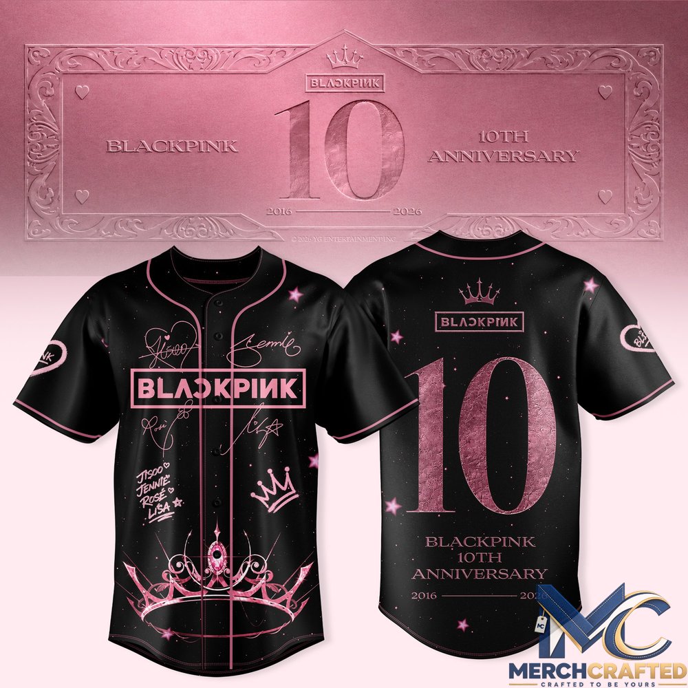 Blackpink 10th Anniversary Special Baseball Jersey