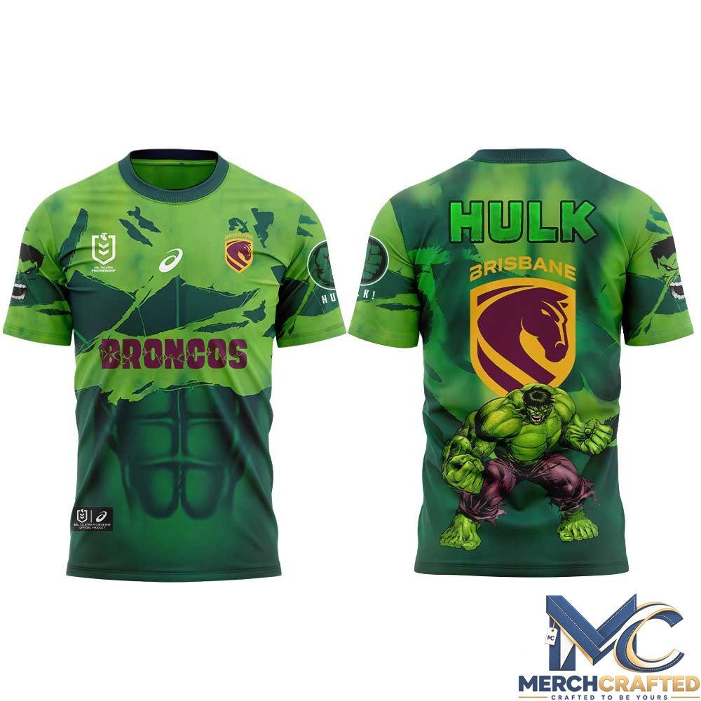 Brisbane Broncos HULK Marvel Shirt