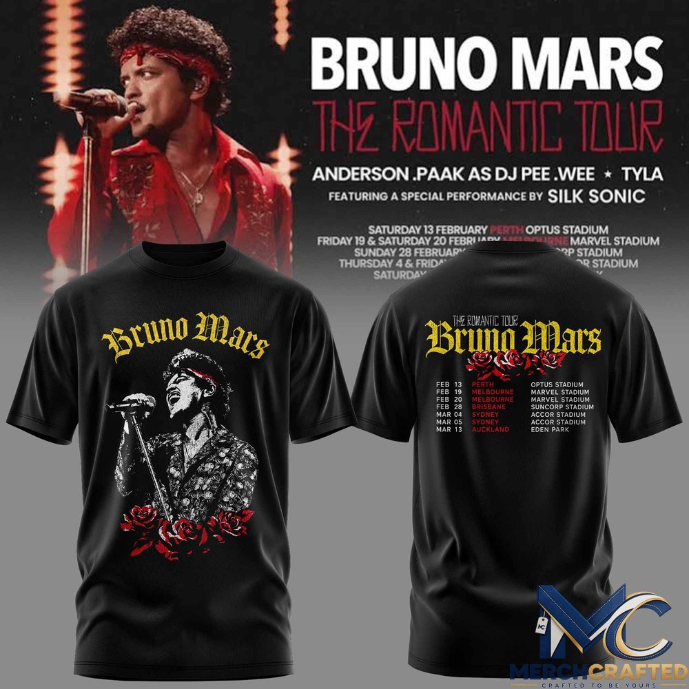 Bruno Mars - The Romantic Tour TShirt