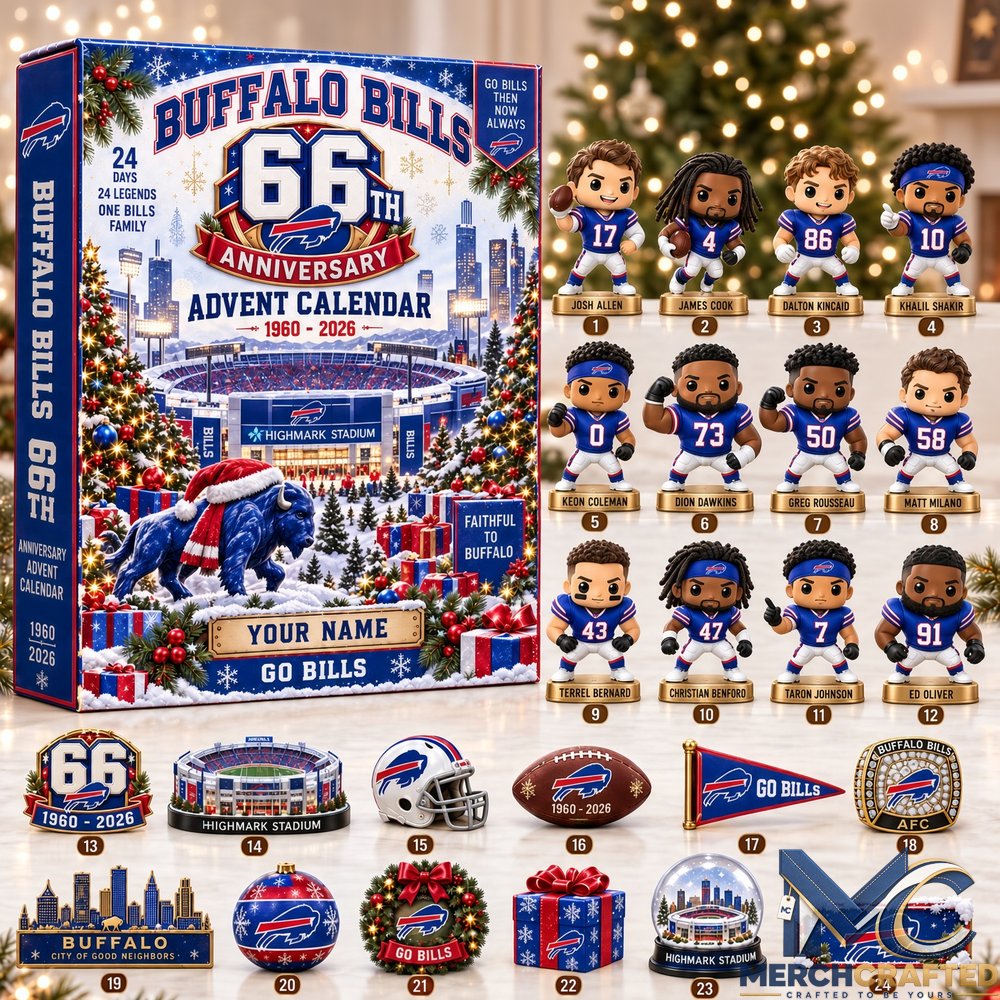 Buffalo Bills x 66th Anniversary Christmas 2026 Advent Calendar 24 Days 24 Legends Go Bills Fan Gift