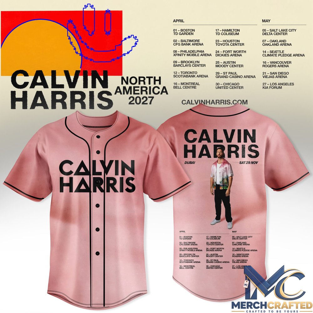Calvin Harris North America Tour 2027 Baseball Jersey