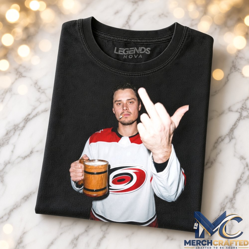 Carolina Hurricanes x Sebastian Aho Drinking Middle Finger Tee