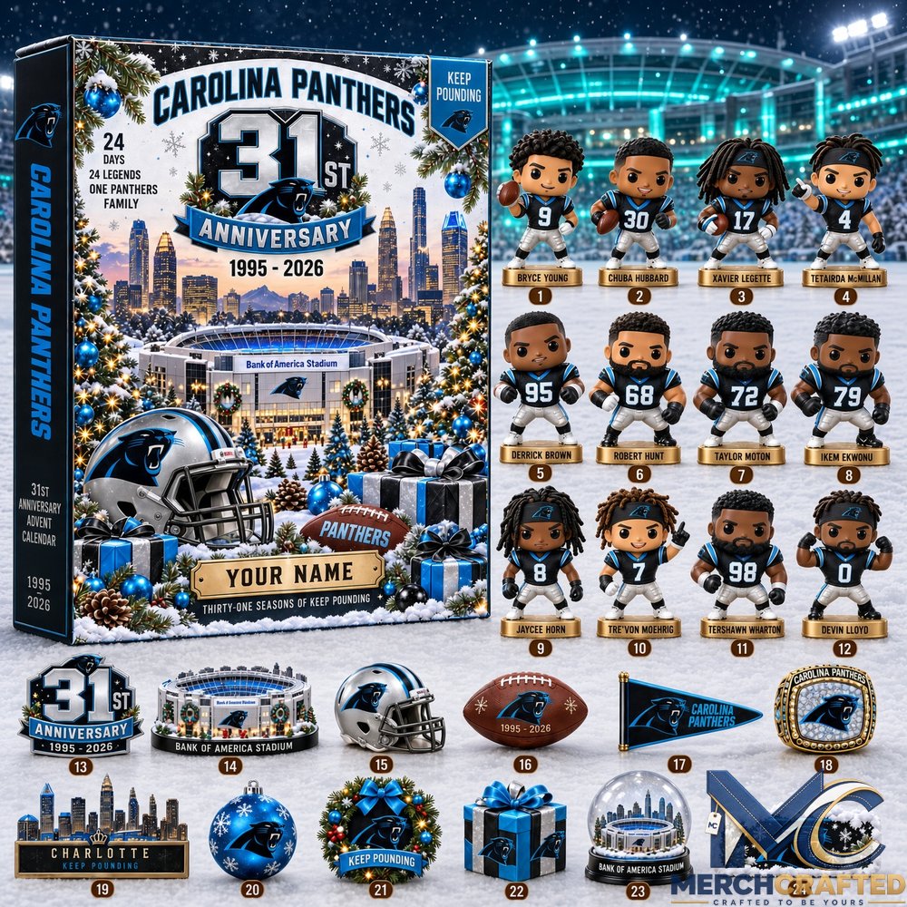 Carolina Panthers x 31st Anniversary Advent Calendar 2026 24 Days 24 Legends Keep Pounding Fan Gift
