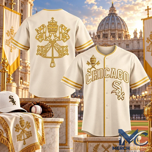 Chicago White Sox Leo XIV Blessing 2026 Cream Baseball Jersey