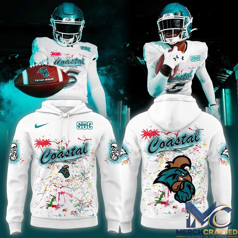 Coastal Carolina Chanticleers Football Splatter Hoodie