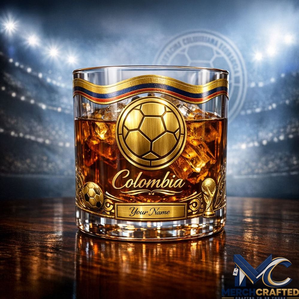 Colombia Premium World Cup 2026 Personalized Whiskey Glass