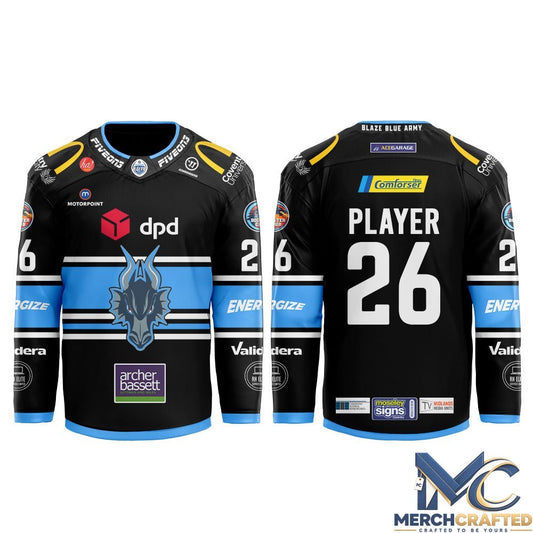 Coventry Blaze 2026-27 Black Hockey Jersey Custom
