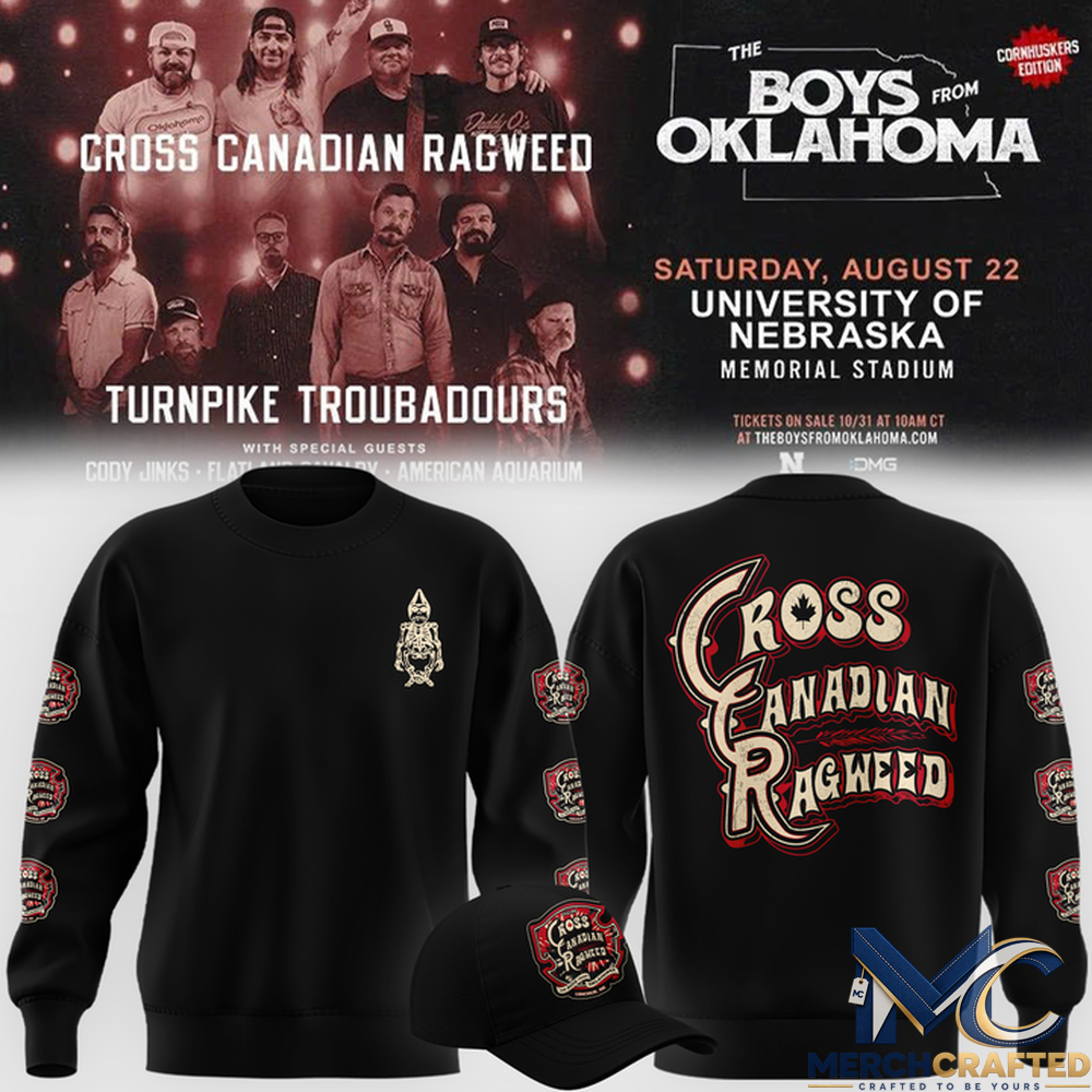 Cross Canadian Ragweed Nebraska 2026 Sweater – Official Concert Graphic Sweatshirt