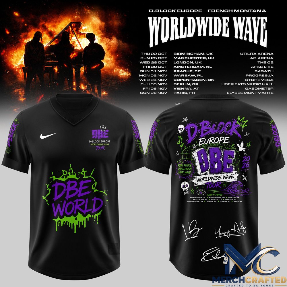 D-Block Europe Worldwide Wave Tour 2026 Street Style Football Jersey