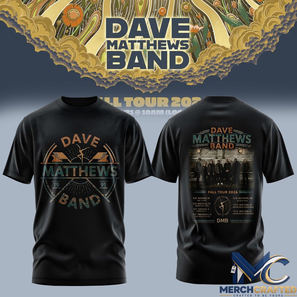Dave Matthews Band Fall Tour 2026 T-Shirt