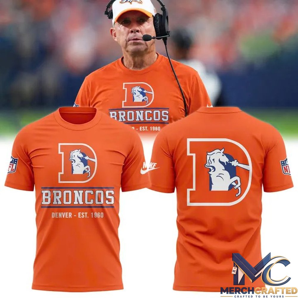 Denver Broncos Sideline Orange Football T Shirt