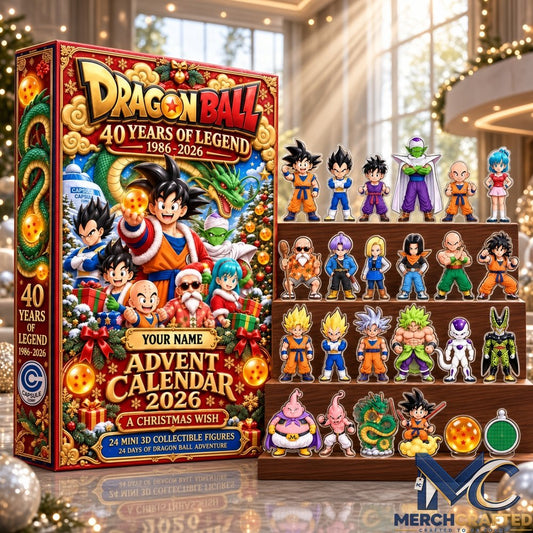 Dragon Ball 40th Anniversary 2026 Personalized Christmas Advent Calendar 24 Day Anime Collectible Figures Gift Set