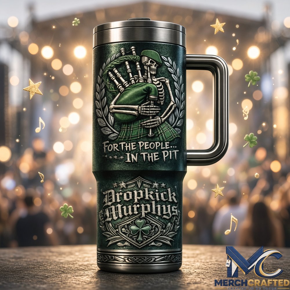 Dropkick Murphys For People in the Pit Tumbler Green Stainless Steel Cup