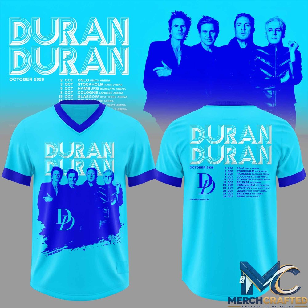 Duran Duran October 2026 Tour Football Jersey