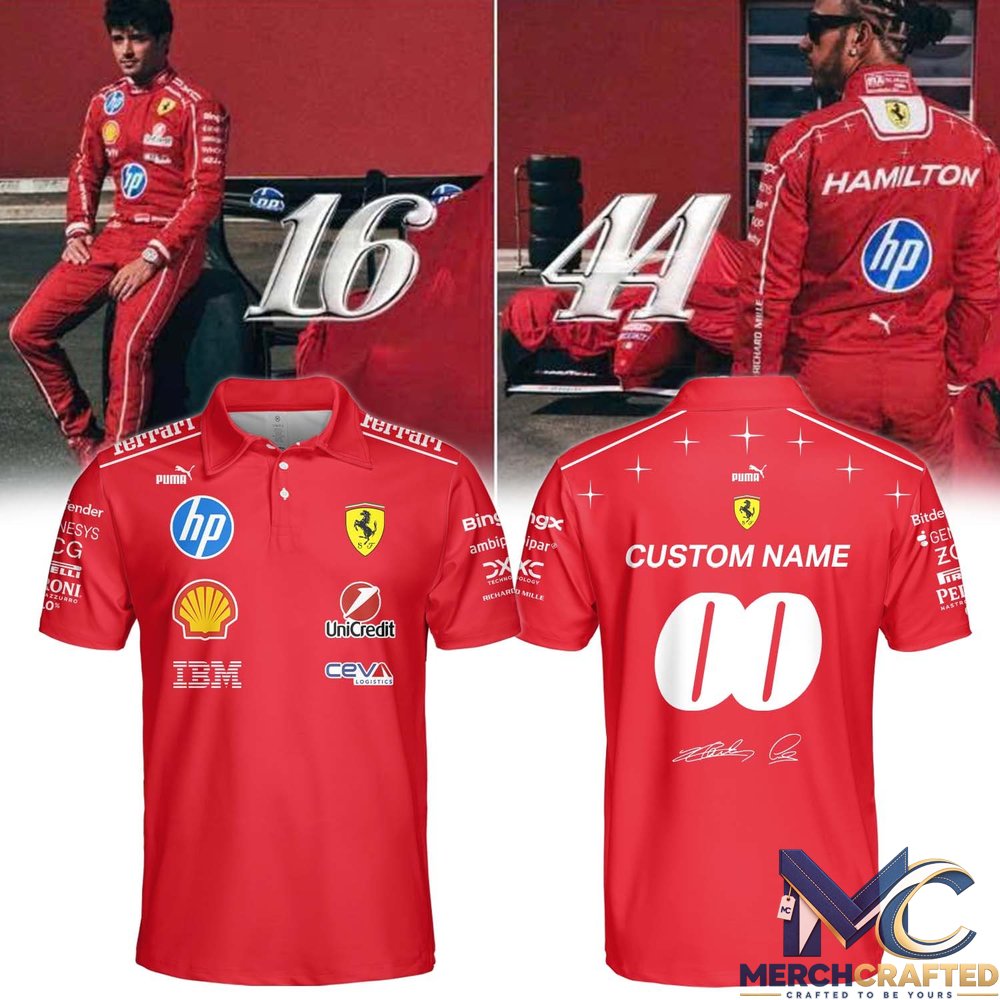 Ferrari 2026 Monza Grand Prix Personalized Polo Shirt