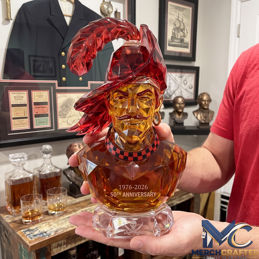 Fire the Cannons! 50th Anniversary Whiskey Bottle