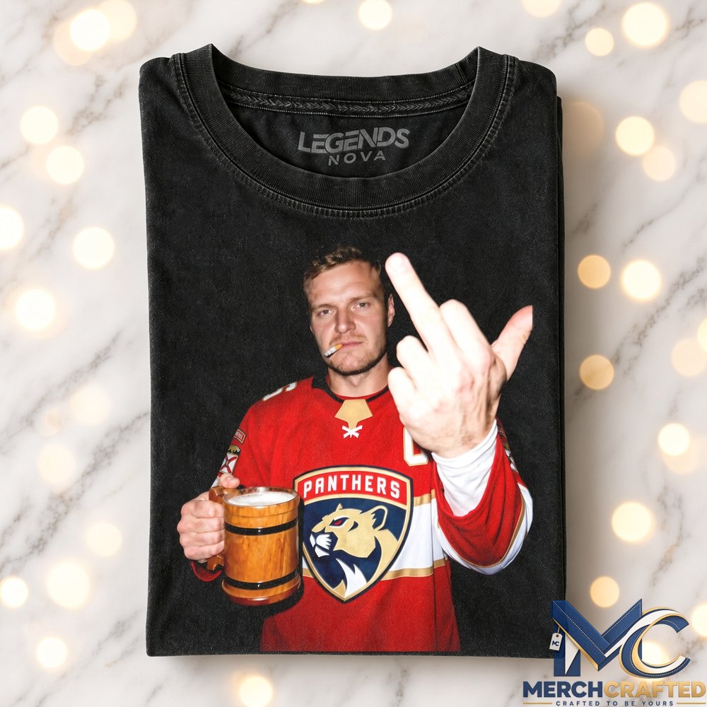 Florida Panthers x Aleksander Barkov Drinking Middle Finger Tee