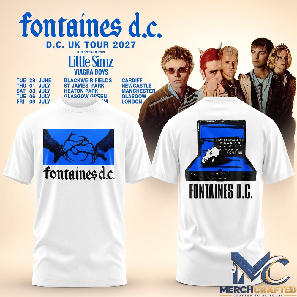 Fontaines D.C. UK Tour 2027 Shirt Little Simz Viagra Boys Graphic Tee