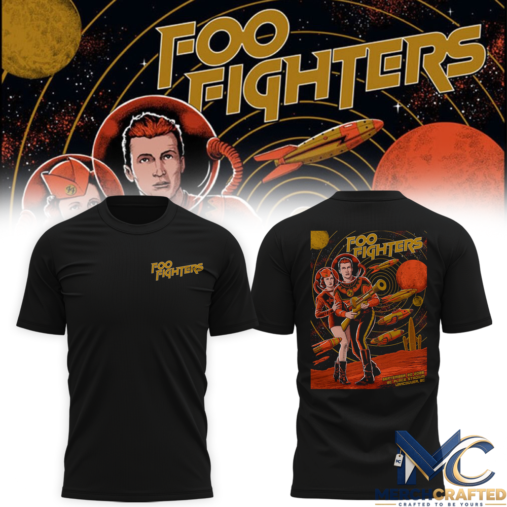 Foo Fighters Vancouver BC 2026 T-Shirt BC Place Take Cover Tour Tee