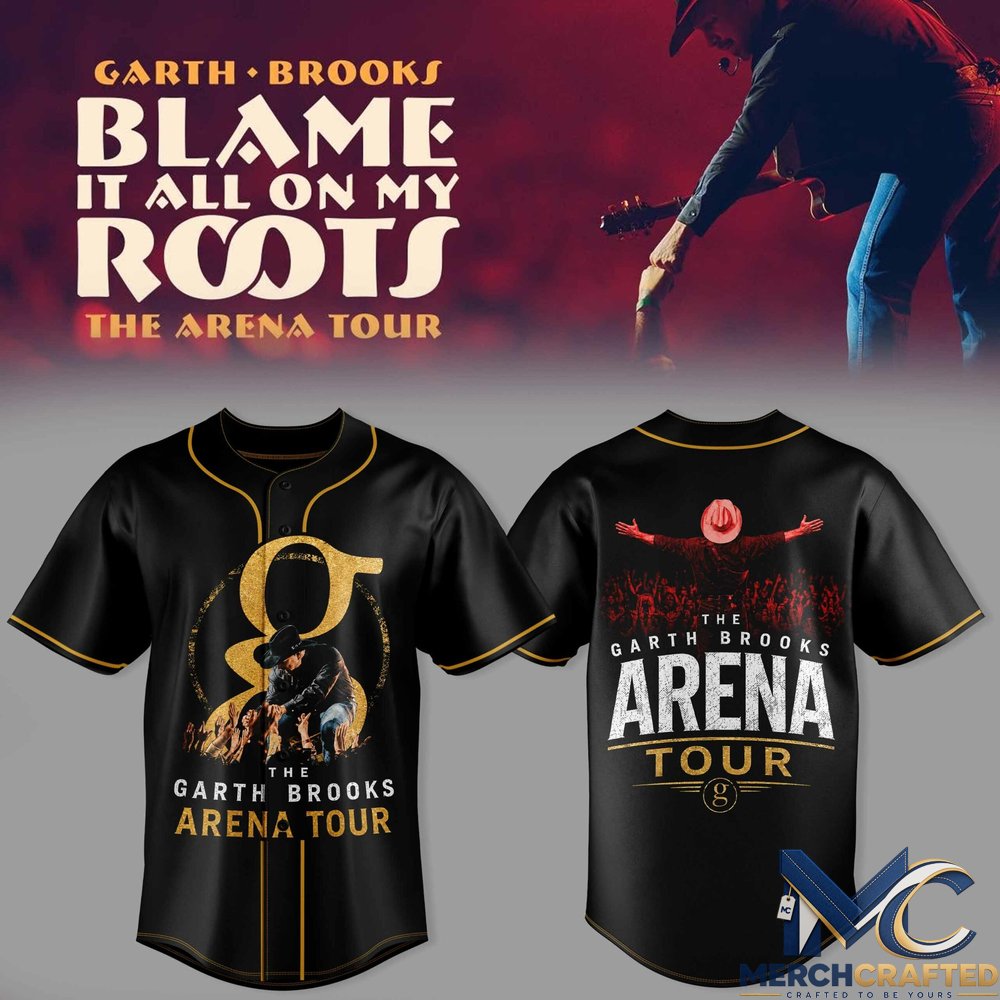 Garth Brooks Blame It All On My Roots The Arena Tour Baseball Jersey