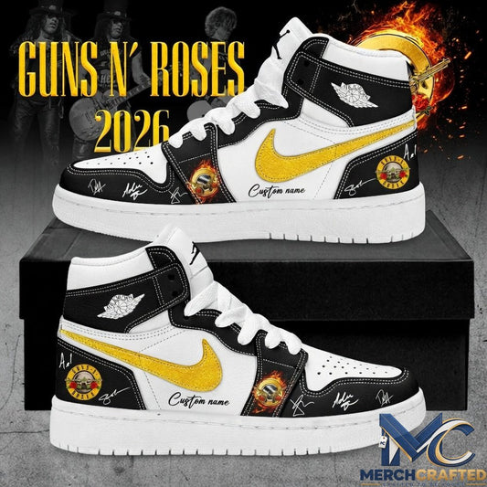 Guns N’ Roses World Tour 2026 Signature Custom Name AJ1 Shoes