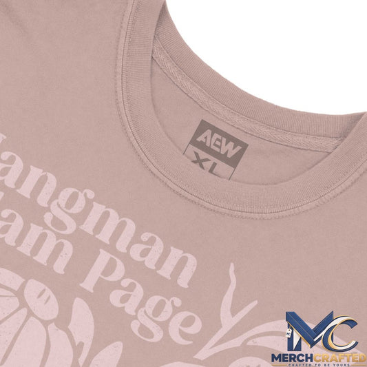 Hangman Adam Page - Flowers is Plants T-Shirt - Desert Pink