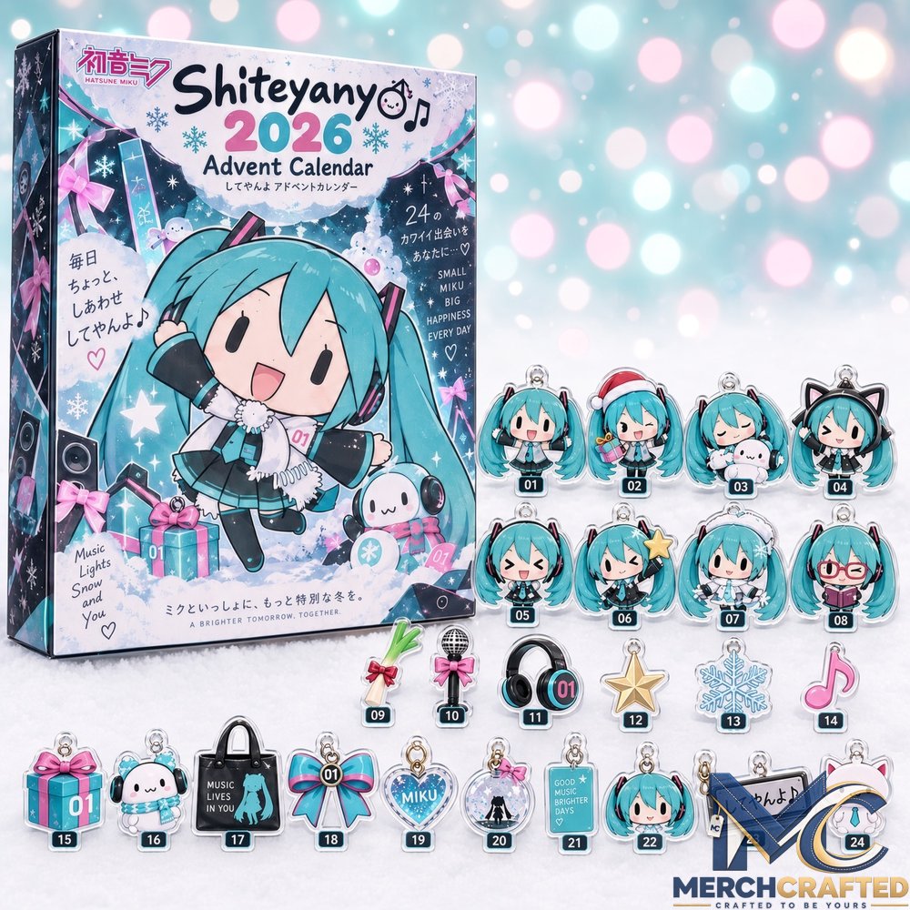 Hatsune Miku Shiteyanyo 2026 Limited Edition Advent Calendar 24 Collectible Charms