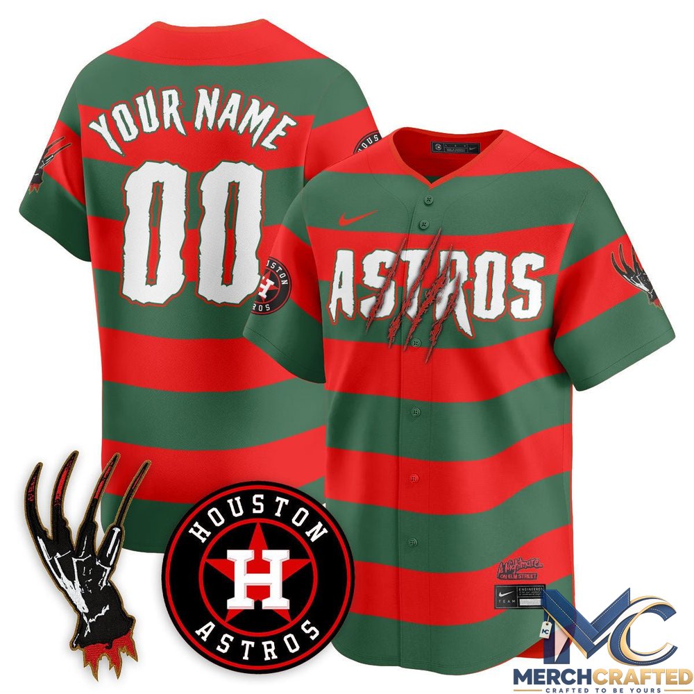Houston Astros Nightmare on Elm Street Custom Baseball Jersey