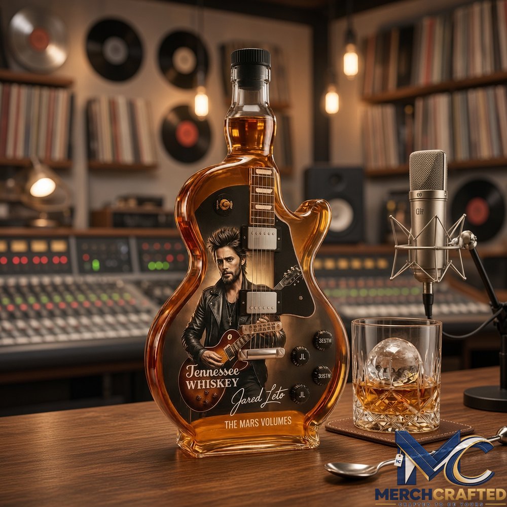 Jared Leto Thirty Seconds to Mars Guitar Whiskey Decanter – Rock Gift Bottle