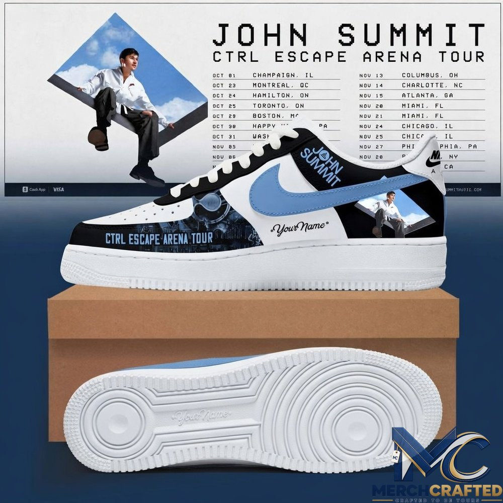 John Summit CTRL ESCAPE Arena Tour 2026 Custom Air Force 1 Shoes