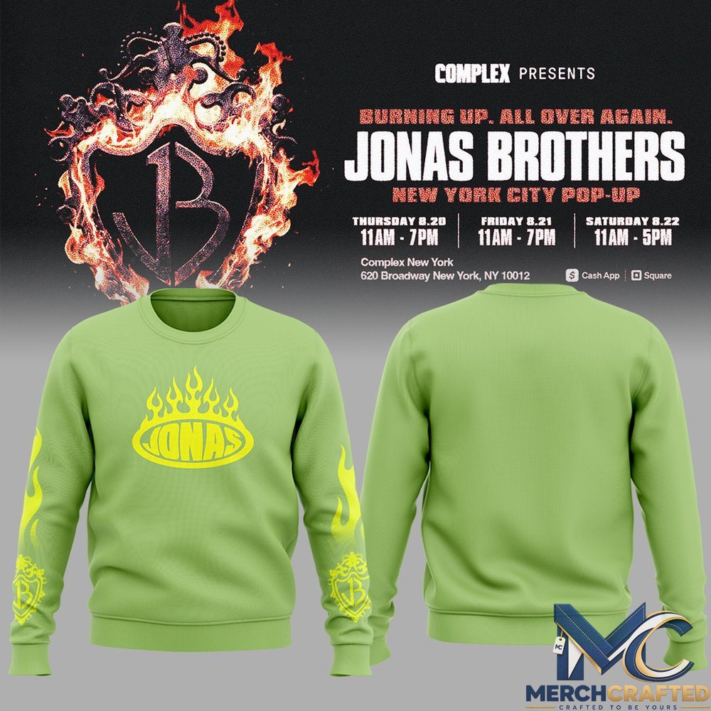 Jonas Brothers Burning Up Tour 2026 Sweatshirt