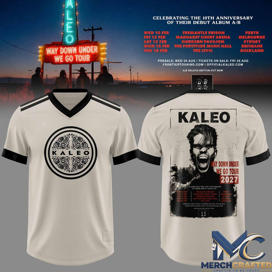 Kaleo Way Down Under We Go Tour Football Jersey