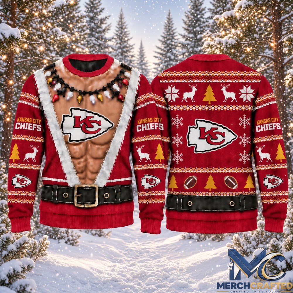 Kansas City Chiefs Funny Body 2026 Ugly Christmas Sweater Football Christmas Graphic Sweater for Chiefs Fans